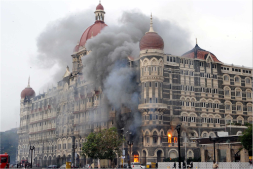 Terror attack at Taj Hotel, Mumbai on  November 26, 2008. (Source: ramanan50.wordpress.com)